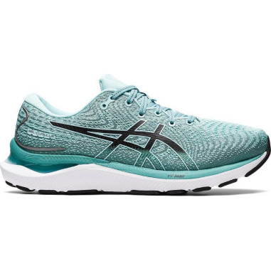 Chaussures Running ASICS Homme GEL-NIMBUS 24 Blanc / Vert / Bleu PE 2022