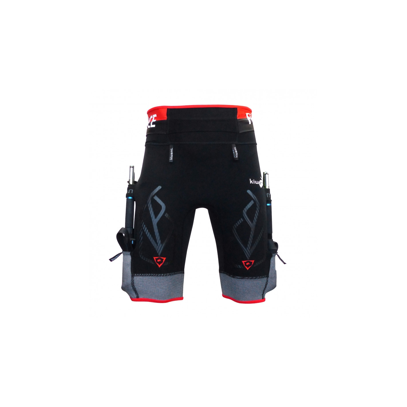 Short de trail running Equilibrium 2 Kaki Bivouac homme avec portage de  bâtons