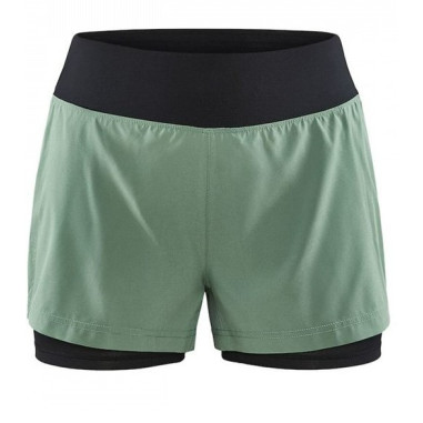Short Running CRAFT Femme ADV ESSENCE 2 IN 1 Vert PE 2022