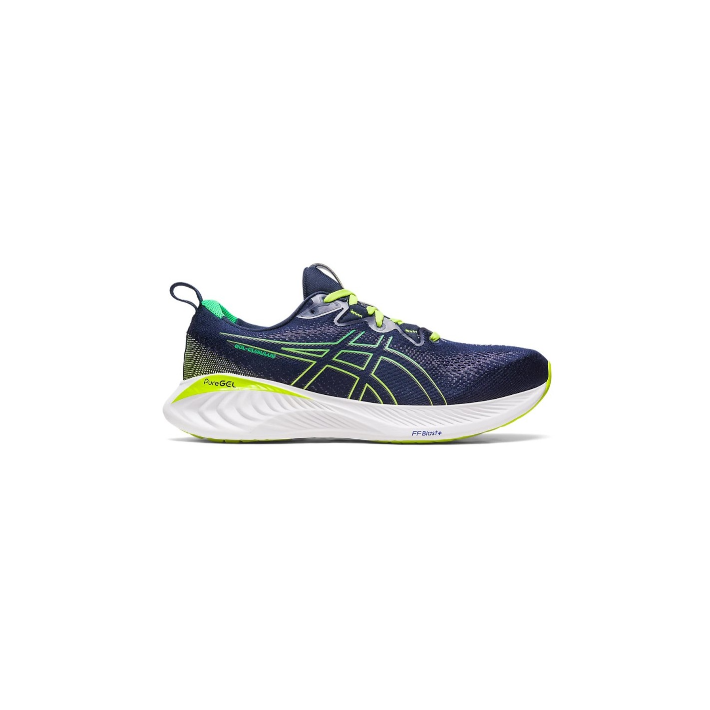 Chaussures Running ASICS Homme GEL-CUMULUS 25 Marine Jaune Fluo PE 2023