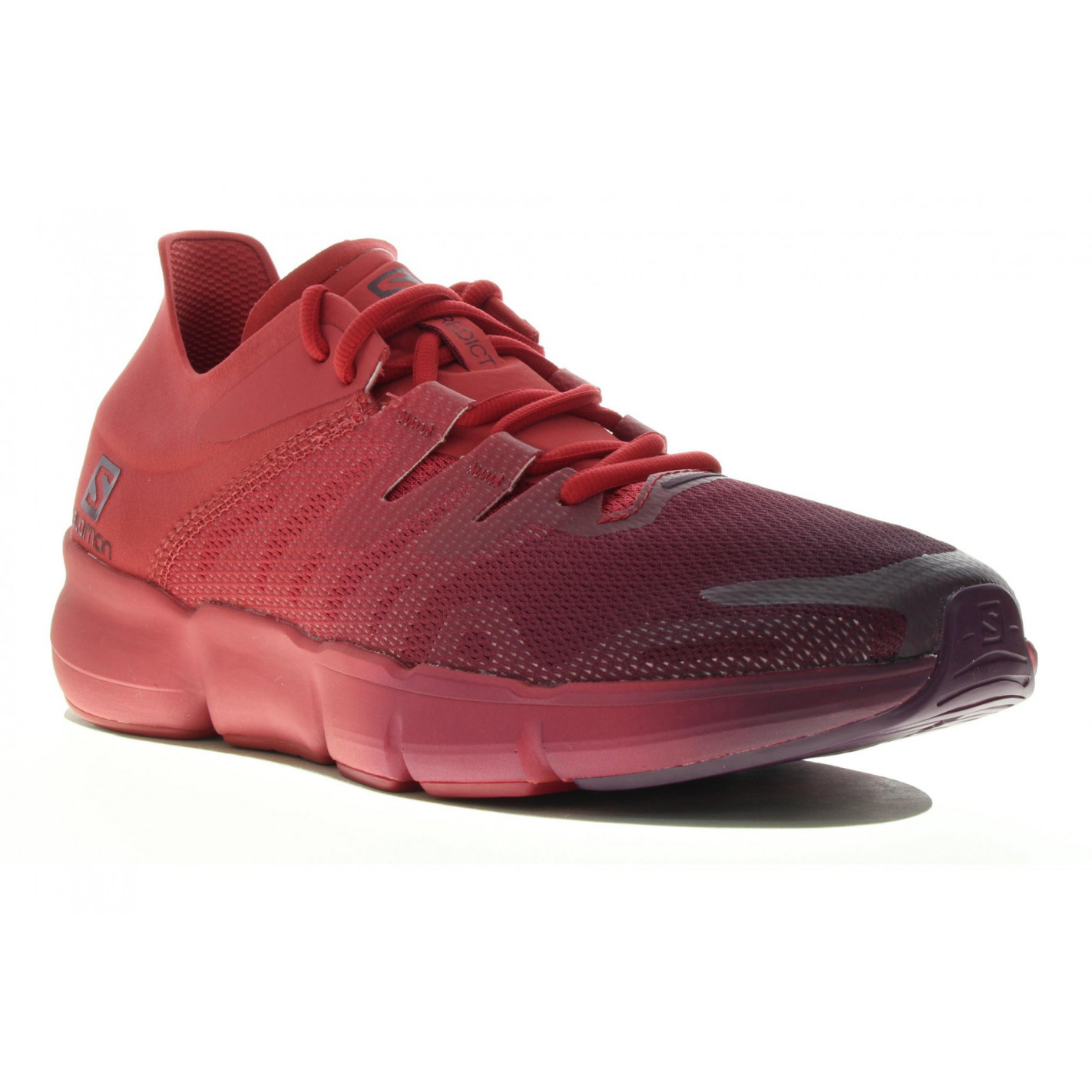 Chaussures Running SALOMON Femme PREDICT RA Rouge / Bordeaux AH 2019 - Côté...